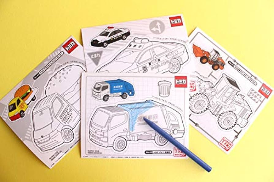 Amazon.co.jp: NU-004 トヨタ ダイナ 清掃車 塗り絵ステッカー